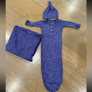 Lou Lou Newborn Bundle Set - gown, hat and blanket